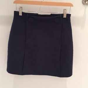 Theory Wool Blend Mini Skirt